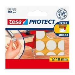 TESA - FEUTRE ANTIGLISSE/ANTI-RAYURES, BLANC, DIAMÈTRE: 18 MM,AUTOCOLLANT, CONTENU: 16 FEUTRES ANTI-RAYURES, DANS UNE BOÎTE PLIA -TESA Soldes Magasin 14696638 3