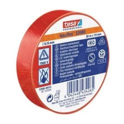 RUBAN ISOLANT TESA 53988-00016-00 ROUGE (L X L) 20 M X 19 MM CAOUTCHOUC 1 ROULEAU(X)