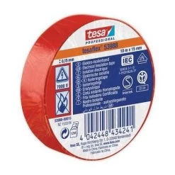 RUBAN ISOLANT TESA 53988-00015-00 ROUGE (L X L) 10 M X 15 MM CAOUTCHOUC 1 ROULEAU(X)