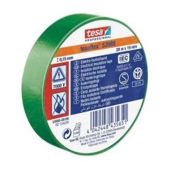 RUBAN ISOLANT TESA 53988-00106-00 VERT (L X L) 20 M X 19 MM CAOUTCHOUC 1 ROULEAU(X)