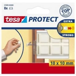 TESA LOT DE 8 COUSSINETS AUTOCOLLANTS CARRÉS BLANC