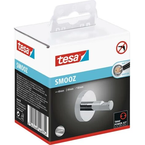 Tesa SMOOZ Crochet Adhésif Tesa ® SMOOZ Chromé (L X L X H) 60 X 49 X 49 Mm Chrome (brillant) Contenu: 1 Pc(s) 4 Tesa SMOOZ Crochet Adhésif Tesa ® SMOOZ Chromé (L X L X H) 60 X 49 X 49 Mm Chrome (brillant) Contenu: 1 Pc(s) – Image 4