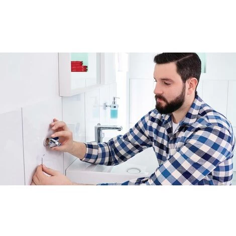 Tesa Ekkro Crochet Porte-serviette Colle Métal 2 Tesa Ekkro Crochet Porte-serviette Colle Métal – Image 2