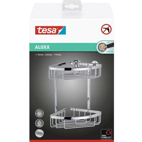 Tesa 40205-00000-00 ALUXX Tablette Salle De Bain Colle Chrome (brillant) 4 Tesa 40205-00000-00 ALUXX Tablette Salle De Bain Colle Chrome (brillant) – Image 4