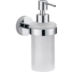 Tesa SMOOZ 40323-00000-00 Distributeur De Savon 200 Ml Chrome (brillant), Blanc (satiné)