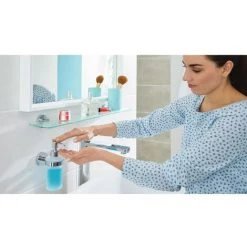 Tesa SMOOZ 40323-00000-00 Distributeur De Savon 200 Ml Chrome (brillant), Blanc (satiné) -TESA Soldes Magasin 16755036 3