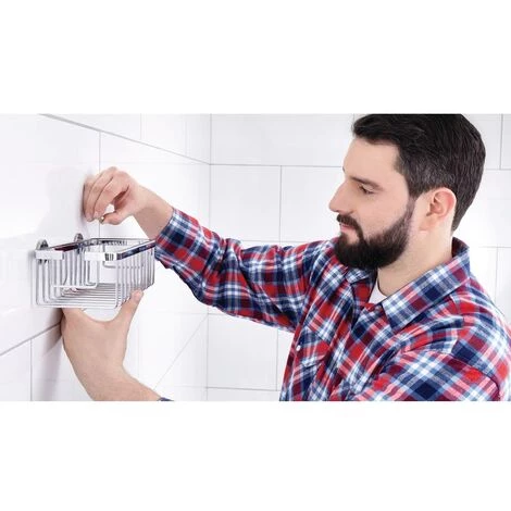 Tesa 40201-00000-00 ALUXX Panier De Douche Colle Chrome (brillant) 2 Tesa 40201-00000-00 ALUXX Panier De Douche Colle Chrome (brillant) – Image 2