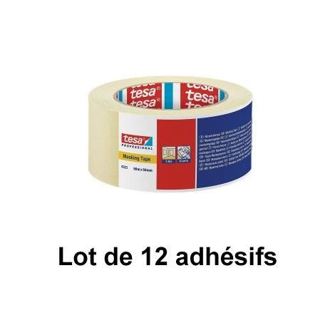 Adhésif De Masquage Supérieur, 50 Mm X 50 M - Tesa® 4323 - Lot De 12 Adhésifs 1 Adhésif De Masquage Supérieur, 50 Mm X 50 M - Tesa® 4323 - Lot De 12 Adhésifs
