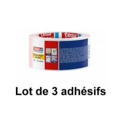 Adhésif De Masquage De Précision, Surfaces Sensibles, 50 Mm X 50 M - Tesa® 4333 - Lot De 3 Adhésifs