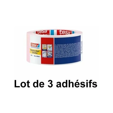 Adhésif De Masquage De Précision, Surfaces Sensibles, 50 Mm X 50 M - Tesa® 4333 - Lot De 3 Adhésifs 1 Adhésif De Masquage De Précision, Surfaces Sensibles, 50 Mm X 50 M - Tesa® 4333 - Lot De 3 Adhésifs