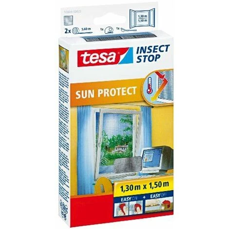 Tesa 55806-00021-00 Moustiquaire Pour Fenêtre Avec Protection UV Anthracite (Import Allemagne) 1 Tesa 55806-00021-00 Moustiquaire Pour Fenêtre Avec Protection UV Anthracite (Import Allemagne)