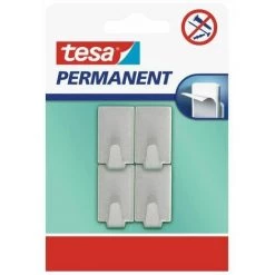 Tesa 66612-00000-00 Crochet Permanent Métal Rectangulaire Gris Taille S -TESA Soldes Magasin 29902556 4