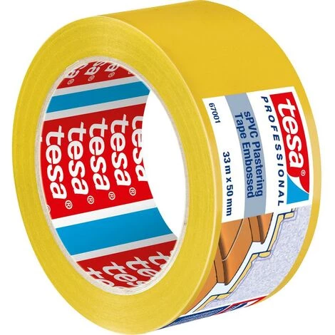 Tesa SPVC EMBOSSED 67001-00001-00 Bande Adhésive De Plâtrage Tesa® Professional Jaune (L X L) 33 M X 50 Mm 1 Pc(s) 2 Tesa SPVC EMBOSSED 67001-00001-00 Bande Adhésive De Plâtrage Tesa® Professional Jaune (L X L) 33 M X 50 Mm 1 Pc(s) – Image 2