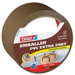 TESA Adhésif Emballage PVC Extra-fort 40m X 50mm Marron