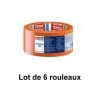 Ruban PVC Orange Standard, 50 Mm X 33 M - Tesa® 60399 - Lot De 6 Rouleaux