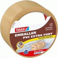 TESA Adhésif Emballage PVC Extra-fort 40m X 50mm Transparent