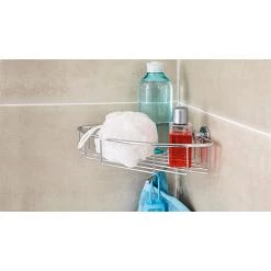 Tesa Draad Panier D'angle, Aluminium Chromé, Pose Facile Sans Perçage (40226-00000-00) -TESA Soldes Magasin 33239395 3