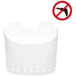 Tesa PowerStrips Grand Panier Résistant à L'eau En Plastique, Pose Facile Sans Perçage (59706-00000-02)