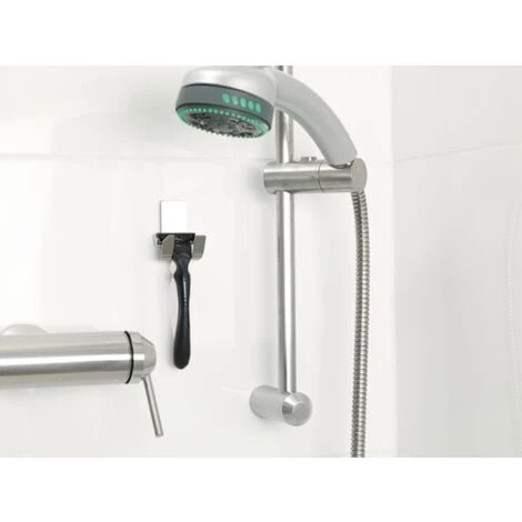 Tesa PowerStrips Crochet Double, Porte-rasoir, En Acier Inoxydable, Pose Facile Sans Perçage (59709-00-01) 2 Tesa PowerStrips Crochet Double, Porte-rasoir, En Acier Inoxydable, Pose Facile Sans Perçage (59709-00-01) – Image 2