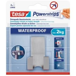 Tesa PowerStrips Crochet Double, Porte-rasoir, En Acier Inoxydable, Pose Facile Sans Perçage (59709-00-01) 7 Tesa PowerStrips Crochet Double, Porte-rasoir, En Acier Inoxydable, Pose Facile Sans Perçage (59709-00-01) -TESA Soldes Magasin 34163773 4