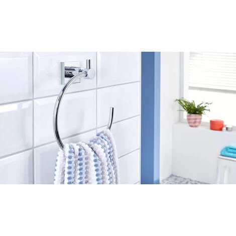 Tesa Hukk Anneau Porte-serviette, Métal Chromé, Pose Facile Sans Perçage (40254-00000-00) 3 Tesa Hukk Anneau Porte-serviette, Métal Chromé, Pose Facile Sans Perçage (40254-00000-00) – Image 3