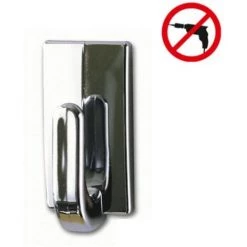 Tesa Powerstrips 3 Petits Crochets, Chrome, Pose Facile Sans Perçage (57540-00101-00)