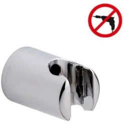 Tesa Spaa Support Pour Douchette à Main, Plastique Finition Chromée, Pose Facile Sans Perçage (40343-00000-00)