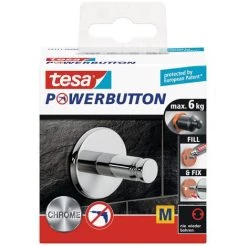 Tesa Powerbutton Crochet Porte-serviette Chromé, Charge Maximale 6kg, Pose Facile Sans Perçage (59321-00000-00) 9 Tesa Powerbutton Crochet Porte-serviette Chromé, Charge Maximale 6kg, Pose Facile Sans Perçage (59321-00000-00) -TESA Soldes Magasin 34163794 5