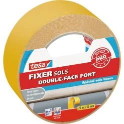 TESA Ruban Adhésif Pour Fixer Sols Double-face - Spécial Sols Lisses