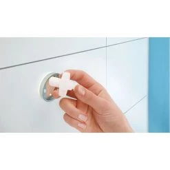 Tesa Moon Double Crochet Porte-serviette, Acier Inoxydable Mat, Pose Facile Sans Perçage (40305-00000-00) -TESA Soldes Magasin 34880971 5