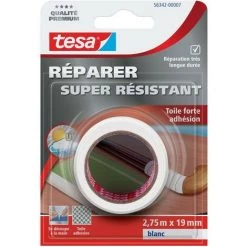 TESA Adhésif Toilé Renforcé De Réparation Blanc 2,75m X 19mm