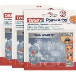 Tesa POWERSTRIPS® Crochet Powerstrips DECO SMALL Transparent Contenu: 15 Pc(s)