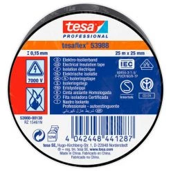 Ruban Isolant Homologué Noir 25m X 25mm 53988 Tesa