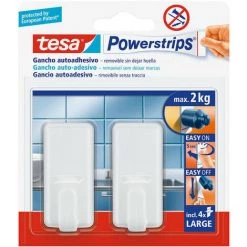 Tesa Powerstrips Jusqu'à 2kg Classic Blanc 58010