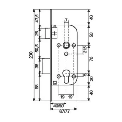 Serrure De Sûreté T4130 Tesa Finition Noir Axe (mm) 50 2 Serrure De Sûreté T4130 Tesa Finition Noir Axe (mm) 50 – Image 2