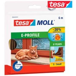 Bourrelet Caoutchouc E Profil 6m X 9mm Marron Tesa