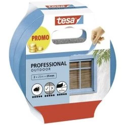 Tesa Professional Outdoor 56214-00000-03 Ruban De Masquage Pour Peinture Bleu (L X L) 50 M X 25 Mm 2 Pc(s)