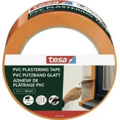 Tesa PVC Putzband 55487-00000-01 Bande Adhésive De Plâtrage Orange (L X L) 33 M X 50 Mm 1 Pc(s)