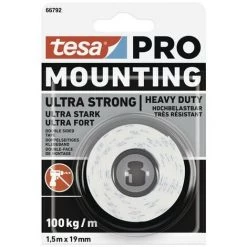 Tesa Mounting PRO Ultra Strong 66792-00000-00 Ruban De Montage Blanc (L X L) 1.5 M X 19 Mm 1 Pc(s)