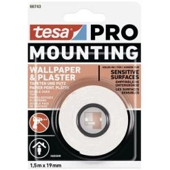 Tesa Mounting PRO Tapete & Putz 66743-00000-00 Ruban De Montage Blanc (L X L) 1.5 M X 19 Mm 1 Pc(s)