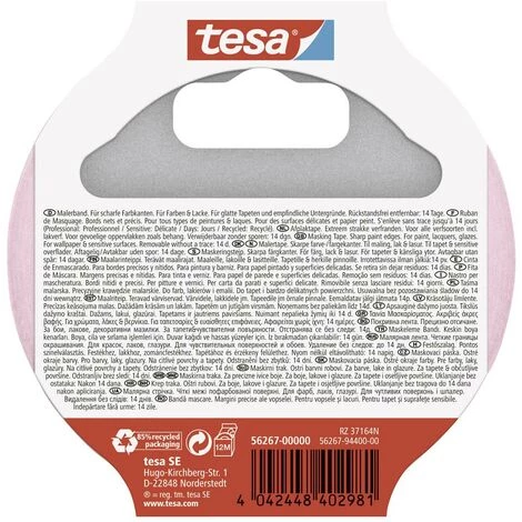 Tesa Professional Sensitive 56267-00000-01 Ruban De Masquage Pour Peinture Rose (L X L) 50 M X 25 Mm 2 Pc(s) 2 Tesa Professional Sensitive 56267-00000-01 Ruban De Masquage Pour Peinture Rose (L X L) 50 M X 25 Mm 2 Pc(s) – Image 2