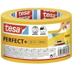 Tesa Perfect+ 56539-00000-00 Ruban De Masquage Pour Peinture Jaune (L X L) 100 M X 30 Mm 2 Pc(s)