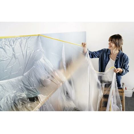 Tesa Easy Cover Perfect+ 56574-00000-00 Film De Masquage Jaune, Transparent (L X L) 33 M X 1.40 M 1 Set 3 Tesa Easy Cover Perfect+ 56574-00000-00 Film De Masquage Jaune, Transparent (L X L) 33 M X 1.40 M 1 Set – Image 3