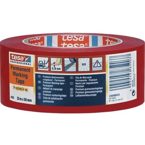Bande Adhésive De Marquage Tesa® Professional Tesa 04169-00059-93 Rouge (L X L) 33 M X 50 Mm Acrylate 1 Pc(s) 1 Bande Adhésive De Marquage Tesa® Professional Tesa 04169-00059-93 Rouge (L X L) 33 M X 50 Mm Acrylate 1 Pc(s)