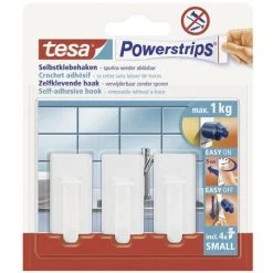 Crochet Petit Et Classique Tesa Powerstrip® Tesa 57530-00013-20 Blanc 3 Pc(s) - Blanc