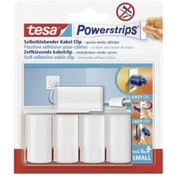 Fixation Adhésive Pour Câbles Powerstrips® Tesa 58035-00016-20 Blanc 5 Pc(s) - Blanc