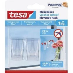 Tesa 77735-00000-00 Crochet Adhésif Tesa® Transparent Contenu: 2 Pc(s) - Transparent