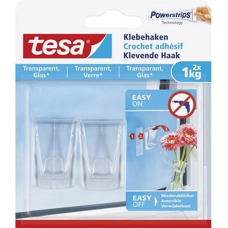 Tesa 77735-00000-00 Crochet Adhésif Tesa® Transparent Contenu: 2 Pc(s) - Transparent 1 Tesa 77735-00000-00 Crochet Adhésif Tesa® Transparent Contenu: 2 Pc(s) - Transparent