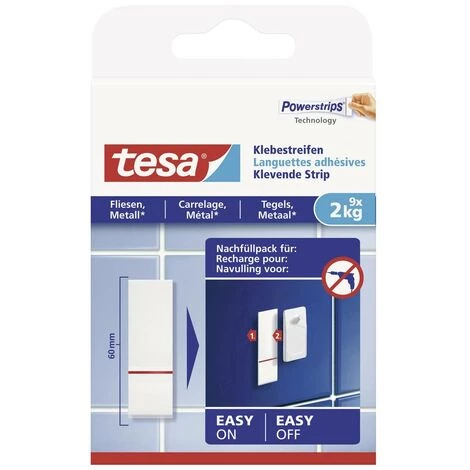 Tesa 77760 Languettes Adhésives Tesa® Blanc Contenu: 9 Pc(s) 1 Tesa 77760 Languettes Adhésives Tesa® Blanc Contenu: 9 Pc(s)