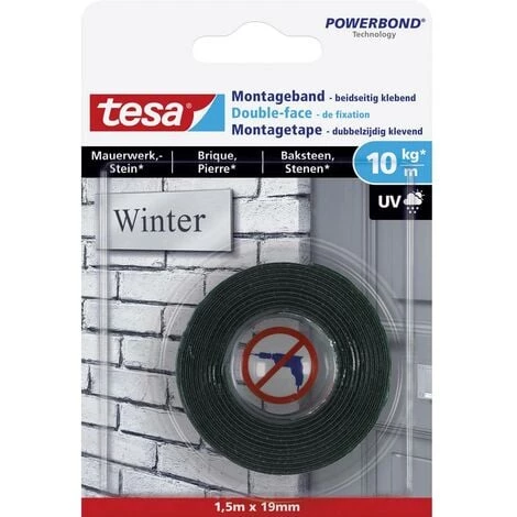 Tesa BRICK & STONE 77748-00000-00 Ruban De Montage Tesa® Powerbond Noir (L X L) 1.5 M X 19 Mm 1 Pc(s) 2 Tesa BRICK & STONE 77748-00000-00 Ruban De Montage Tesa® Powerbond Noir (L X L) 1.5 M X 19 Mm 1 Pc(s) – Image 2